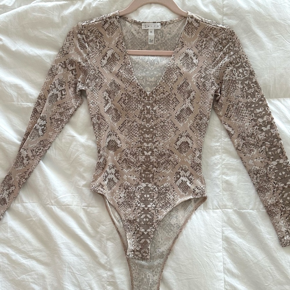 Leith Python print Bodysuit sz XS